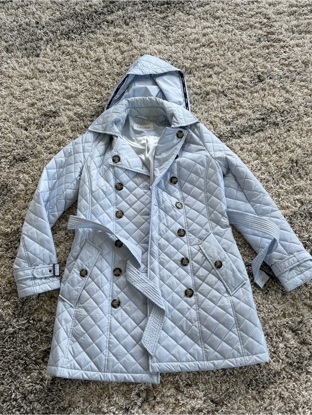 Calvin Klein Pale Blue Quilted Jacket